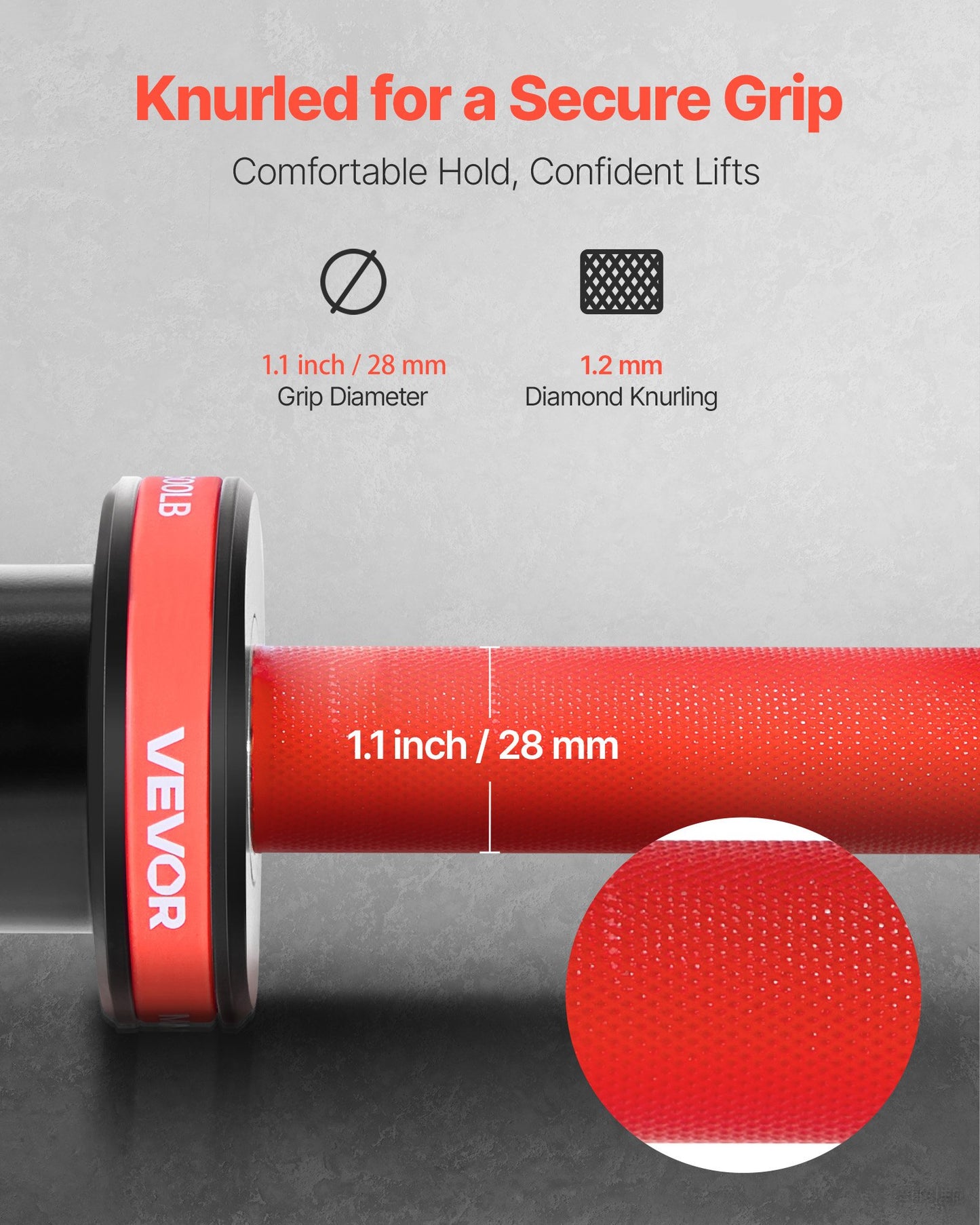 220 cm skivstång, passar 5 cm viktskivor, skivstång med räfflat grepp för styrketräning, tyngdlyftning, knäböj, marklyft, bänkpress, curl, overheadpress, 453 kg kapacitet