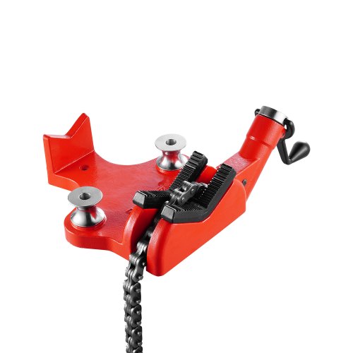 Heavy-Duty Pipe Chain Vise, 1/2" - 8" Pipe Capacity, 34.6" Rugged Chain & Cast Iron Base, Industrial-Grade Pipe Clamping for Plumbing, Automotive Repairs, Metalworking