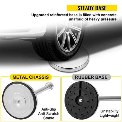 Stolpe för trängselkontroll, set med 2 stöttor, stöttesats med 1,5 m svart sammetsrep, silverfärgad barriär för trängselkontroll med robust betong- och metallbas - enkel montering