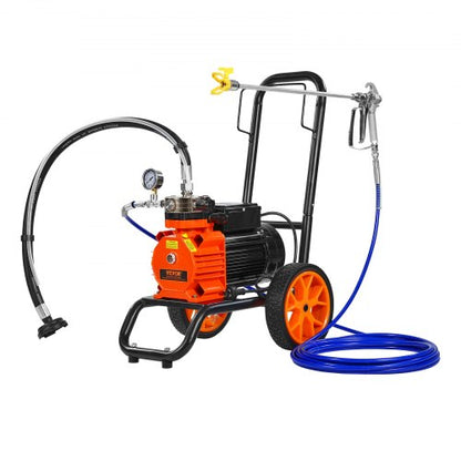 Membranspruta med högtrycksmotor, 1100 W effektivitetsvagn med högtrycksmotor, 2000 psi högtrycksspruta med högtrycksmotor, med förlängningsstång, för sprutning inomhus och utomhus