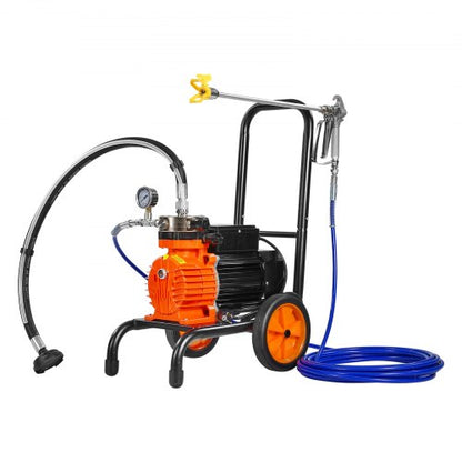 Membranspruta med högtrycksmotor, 900 W effektivitetsvagn med högtrycksmotor, 1800 psi högtrycksspruta med högtrycksmotor, med förlängningsstång, för sprutning inomhus och utomhus