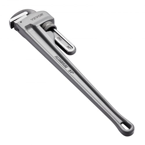 Rörtång, 24" rak rörtång i aluminium, justerbar VVS-nyckel, med höghållfast käft och ergonomiskt handtag, lätt att bära, hängbar design, för vattenrör, bilreparationer