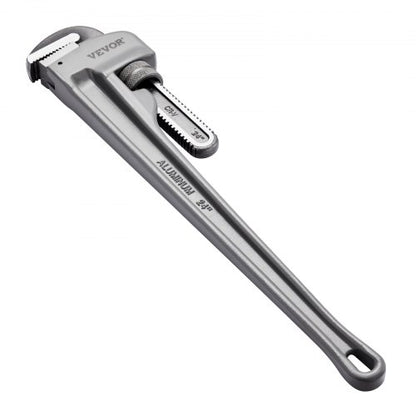 Rörtång, 24" rak rörtång i aluminium, justerbar VVS-nyckel, med höghållfast käft och ergonomiskt handtag, lätt att bära, hängbar design, för vattenrör, bilreparationer