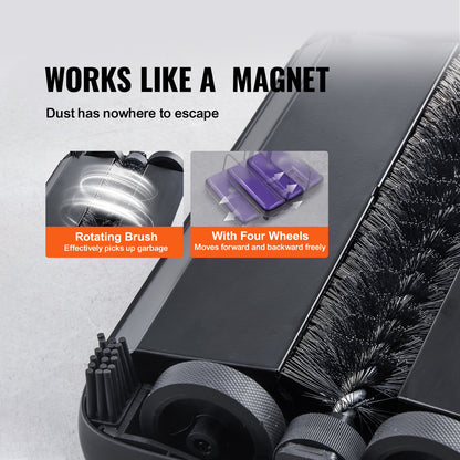 Manuell mattsopmaskin, golvsopmaskin med 300 ml soptunnekapacitet, lätt att tömma, 17 cm rengöringsbredd för hemmakontorsmattor, djurhårsdamm, lila