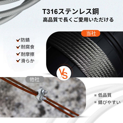 Stainless Steel Cable 3/16"x 1000ft, T316 Marine Grade Deck Cable Railing, 1x19 Strands Construction Braided Aircraft Cable for Deck Rail String Lights Hanging Porch Fence DIY Baluster