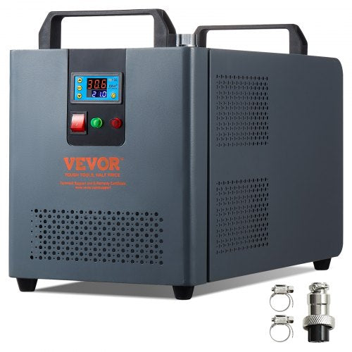 Industriell vattenkylare, KH-6000, 200W industriell vattenkylare kylsystem med kompressor 12 liters vattentankkapacitet 7,8 l/min max flödeshastighet, för CO2-lasergraveringsmaskin kylmaskin