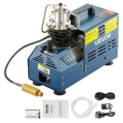 Högtryckskompressor, 4500PSI/30MPA/300BAR högtrycksluftkompressor, 1800W 220V manuellt stoppluftgevärskompressor Lämplig för paintballluftgevär, PCP-gevär, luftpistol, dykflaska