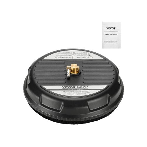 15" högtryckstvätt ytrengörare, plasttillbehör för högtryckstvätt med 4 hjul, 4000 max PSI, 1/4 snabbkoppling, 2 sprutmunstycken, perfekt för uppfarter, trottoarer, uteplatser, däck, svart