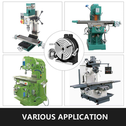 Rotationsbord 8 TUM/200 MM Horisontellt vertikalt rotationsbord Rotationsbord med 3 spår för fräsmaskin MT-3 rotationsbord för fräsning 360 graders precisionsrotationsbord för fräsning Borrning Skruvstäd