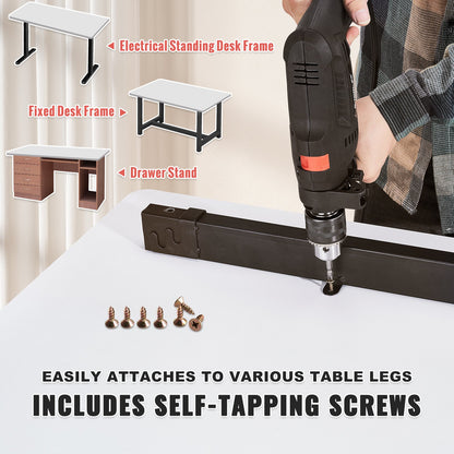 Bordsskiva, 135 x 74 x 2,5 cm, lastkapacitet 90 kg, universellt bord i ett stycke spånskiva för höjdjusterbart elektriskt stående skrivbord, rektangulär bänkskiva för hem- och kontorsbord