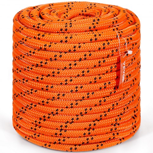 Arborist Tree Climbing Rope Double Braid Polyester 3/4"/1.9 cm x 220'/67.1 m 24-Strand