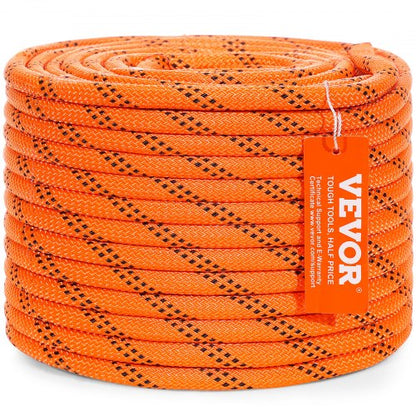 Arborist Trädklätterrep Dubbelflätad Polyester 1 cm x 36,6 m 48-trådig