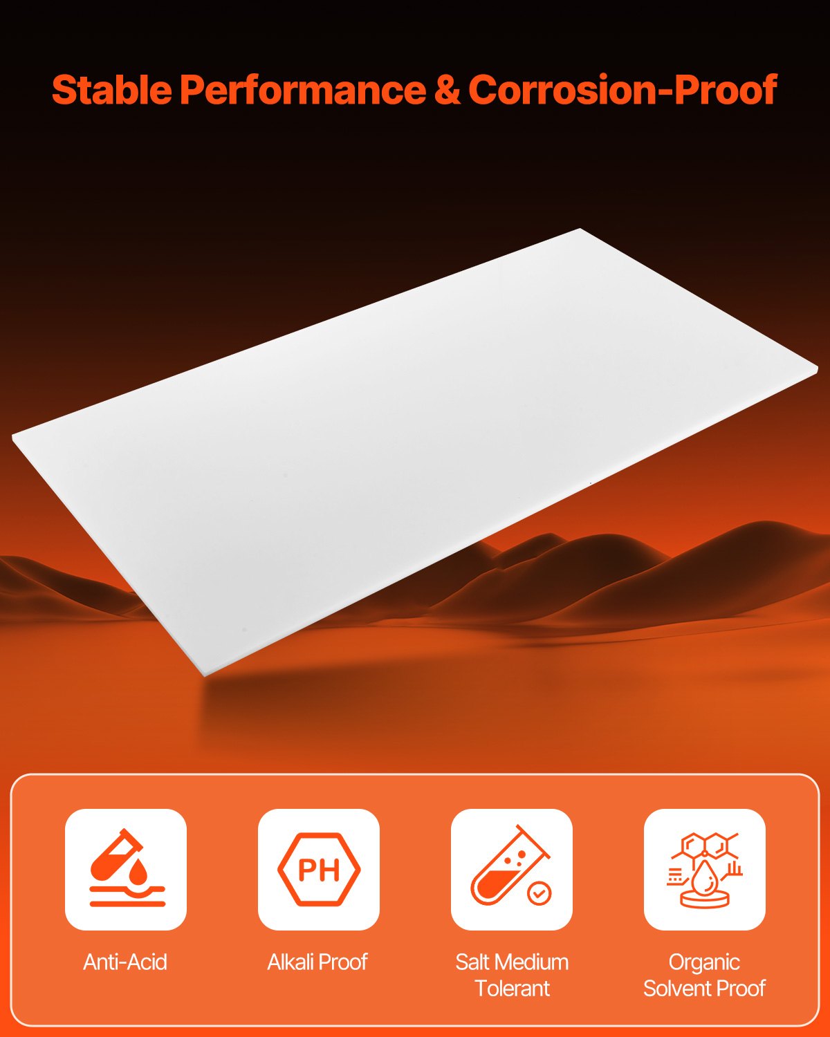 HDPE-plastskiva, 1-pack högdensitetspolyetenskivor, plastpaneler 24 x 48 tum, 1/2 tum tjocka, anpassningsbara plastpaneler, för gör-det-själv-pyssel, kraftig industriell utrustning, vit