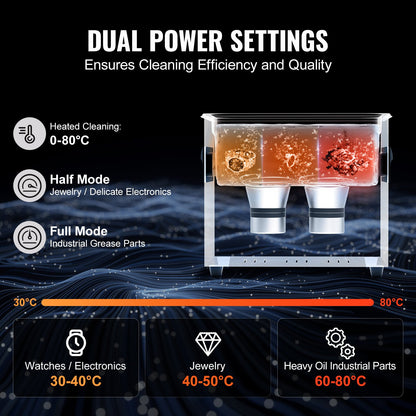 3L ultraljudsrengöring, 120W digital ultraljudsrengöringsmaskin med skonsamt läge och uppgraderad avgasning, 40kHz ultraljudsrengöringsmaskin med värmare och timer för smycken, glasögon, verktygshållare