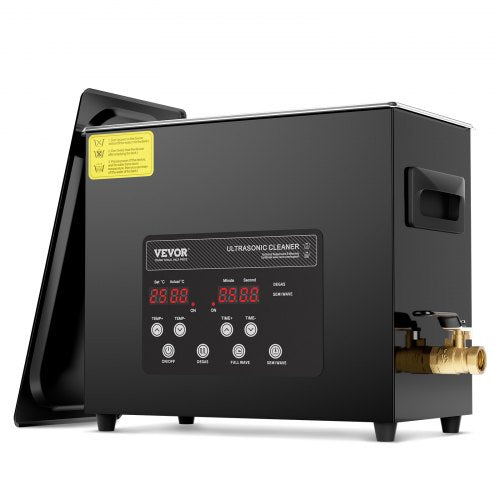 6L ultraljudsrengöring, 180W digital ultraljudsrengöringsmaskin med skonsamt läge och uppgraderad avgasning, 40kHz industriell ultraljudsrengöring med värmare och timer för retainer, smycken, verktyg