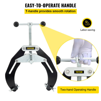 Ultra Clamp, 2 till 6 tum i diameter, höghållfast rörklämma med snabbverkande skruvar, stålrörsjusteringsverktyg med lätt design, svart
