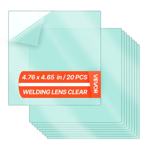 Yttre skyddsglas för svetshjälm, 121 x 118 mm, 20 st. ersättningsglas för utvändig lins, filterskydd, genomskinliga skydd, kompatibel med CRIUS/METIS-seriens automatiskt nedbländande svetshjälmar