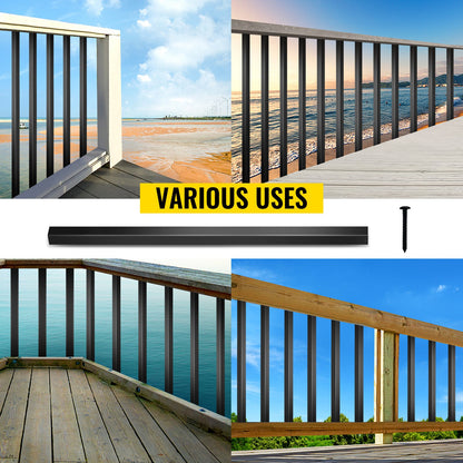 Deck Balusters, 101 Pack Metal Deck Spindles, 26"x0.75" Staircase Baluster With Screws, Aluminum Alloy Deck Railing for Wood and Composite Deck, Square Baluster for Outdoor Stair Deck Porch