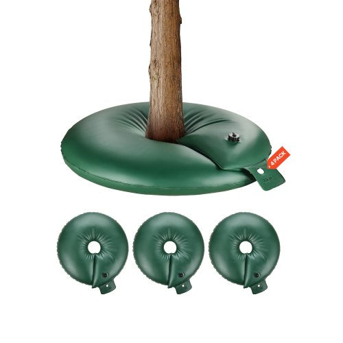 Trädbevattningsringar, 4 st. 20 gallons trädbevattningspåsar, 6-9 timmars långsam frisättning, påfyllningsbara planteringsvattenpåsar, vattenbesparande, kraftigt bevattningssystem för droppbevattning av buskträdrötter