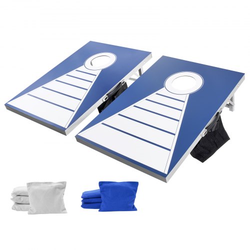 Cornhole-set, 3x2 fot Cornhole-spelbrädor, väderbeständiga bärbara kastabrädor i aluminium, hopfällbara Cornhole-lekbrädor för inomhus och utomhus, inkluderar 8 säckar, för trädgård, bakgård, strandcamping