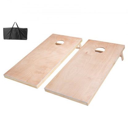 Cornhole-set, 4x2 fot Cornhole-spelbrädor, bärbart kastaspel i massivt trä, inomhus- och utomhus-cornhole-lek för vuxna, kastaspel inklusive bärväska, för trädgården, bakgården, stranden, camping