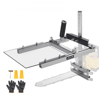 Chainsaw Mill, Portable Sawmill Fits 41-51 cm Planking Milling Bar, Lumber Cross Cutting Guide Chain Saw with Shield, 0.2-11.81 in Cutting Thickness, Timber Chainsaw Mill Kit for Woodworkers