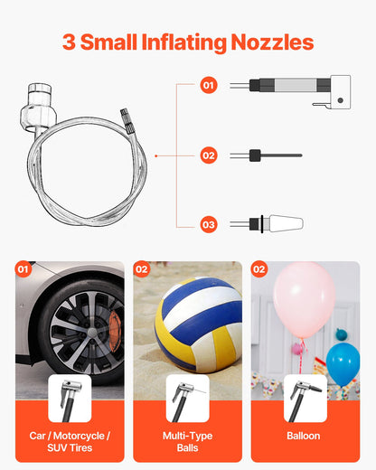 Paddelbrädepump, 40PSI högtryck, tvåstegs uppblåsning och tömning SUP-luftpump med automatisk avstängningsfunktion och 12V DC-bilkontakt, idealisk för uppblåsbar paddelbräda, tält och madrasser