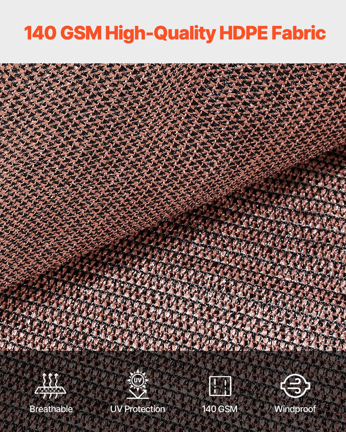 90 % solskyddsduk, 8 x 12 fot pergolaskydd med rostfria stålöljetter, solskyddstak med insynsskydd av 140 GSM HDPE-material, för utomhusbruk, uteplats, trädgård och bakgård (brun)