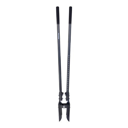 Post Hole Digger, Heavy Duty Post Hole Digger with Carbon Steel Handle, Manual Hole Digger with Scale Markings and Metal Blade, Post Hole Digger Tool for Digging Gardening Outdoors, 57.5-Inch