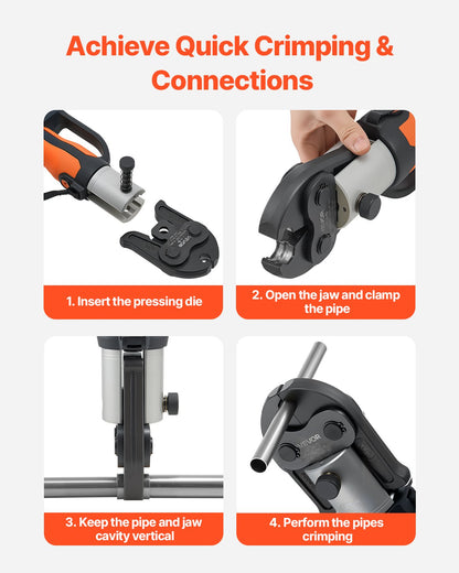 V15 Pressback, 15 mm pressback för V-formade rostfria rör, höghållfasta pressbackar i karburerat stål, kompatibel med standardpressverktyg