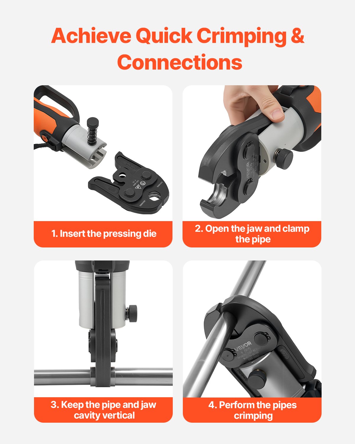 V22 Pressback, 22 mm pressback för V-formade rostfria rör, höghållfasta pressbackar i karburerat stål, kompatibel med standardpressverktyg