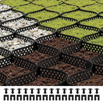 Grusgaller, 5 cm djup, 10000 x 3000 mm, 840 kg per kvadratfot gräsmarksstöd, permeabla geogaller för uppfartsstabilisering, för trädgård, uteplats, gångväg, husbilsparkeringssluttningar