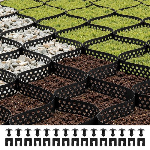 Grusgaller, 5 cm djup, 10000 x 3000 mm, 840 kg per kvadratfot gräsmarksstöd, permeabla geogaller för uppfartsstabilisering, för trädgård, uteplats, gångväg, husbilsparkeringssluttningar