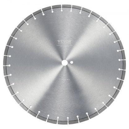 Diamantklinga, 20 tum/500 mm betongsågklinga för vått eller torrt bruk, 0,47 tum/12 mm diamantsegmentklinga med platt tänder, universal 1 tum/25,4 mm centrumhålsdiameter, för betong, cementskiva, kakel, tegel