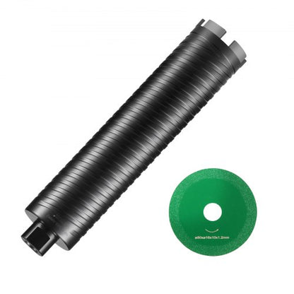 Kärnborr, 6,3 cm våta/torra diamantkärnborrar för tegel och block, betongkärnborr med pilotbitsadapter och sågblad, 24,1 cm borrdjup, 1,6 cm-11 innergänga, lasersvetsning