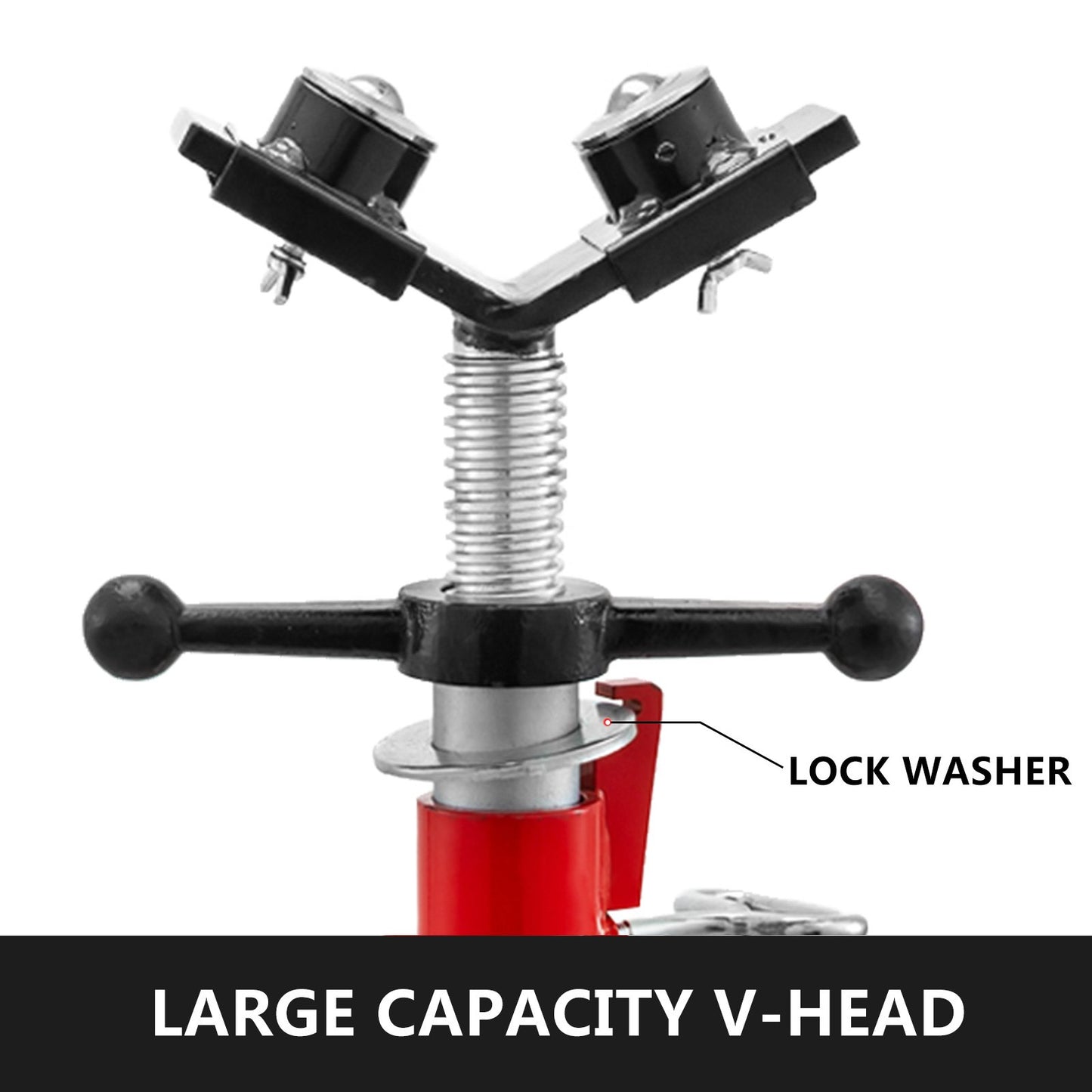 Rörlyftstativ med V-huvud för överföring av 2 kulor och fällbara ben 1134 kg Justerbar höjd 71,1 cm till 130,8 cm 1107A-typ