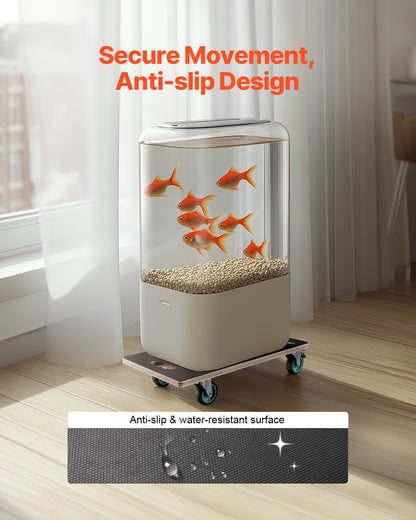 Möbelvagn, 225 kg lastkapacitet, möbeltransportvagnar med 4 tysta TPR-hjul, rektangulär multifunktionell platt vagn för piano, möbler, soffa, tvättmaskin, kylskåp, 2-pack, svart