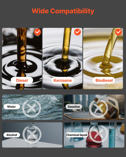 Oljeöverföringspump 230V, 16 GPM 60 L/min, AC elektrisk bränsleöverföringspump för diesel fotogen biodiesel, 8 ft/2,4 m max sughöjd, 45 ft/13,7 m max lyfthöjd, för fordon, byggarbetsplatser, gårdar