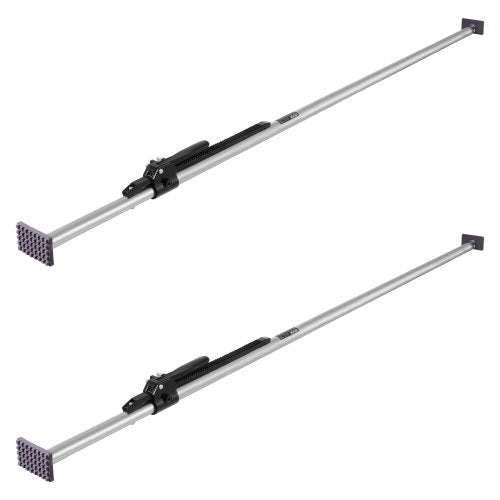 Laststång, spärrbar laststång justerbar från 2261 mm till 2642 mm, kraftig stålstabilisator med halkfri fotplatta, lastlåsstänger för flak, påhängssläp, släpvagn (2 st)