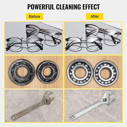 15L Ultraljudsrengöringsmaskin Rostfritt stål Ultraljudsrengöringsmaskin Digital värmare Timer Smyckesrengöring för kommersiellt personligt hembruk (15L)