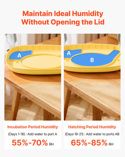 24 Egg Incubator, Automatic Egg Turner with LED Candler, Temperature & Humidity Control, 360° View Clear Window, Auto Water Refill, Poultry Eggs Incubators for Hatching Chicks Ducks Goose Quail