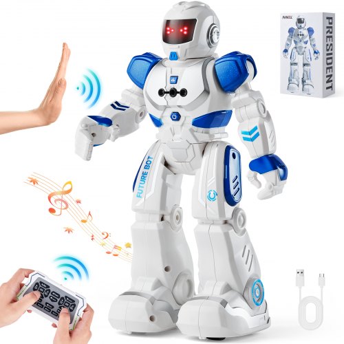 RC-robotleksaker för barn, gestavkännande programmerbar fjärrkontroll smart robot, interaktiv gående sjungande dansande robot för ålder 3 4 5 6 7 8 10 12 år gamla pojkar flickor födelsedagspresent