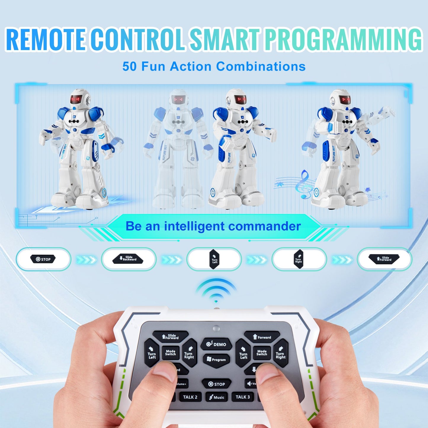 RC-robotleksaker för barn, gestavkännande programmerbar fjärrkontroll smart robot, interaktiv gående sjungande dansande robot för ålder 3 4 5 6 7 8 10 12 år gamla pojkar flickor födelsedagspresent