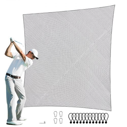 Golfnät, 3048 x 4572 mm golfträningsnät, inomhusslagnät för golf, baseboll, hockey, fotboll, kraftigt nylon gör-det-själv-bollnät, sportnät för bakgårdskörning, träningsgunga (endast nät)