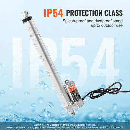 Linjär ställdon 12V 30,5 cm hög belastning 149,7 kg/1500N 0,5 cm/s IP54-skydd
