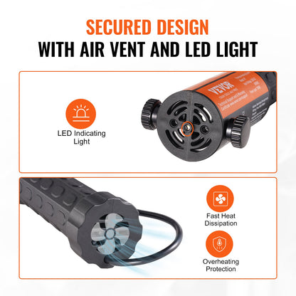 Magnetisk induktionsvärmare, 1000w 220V bärbar handhållen induktionsvärmare med 10 st spolar, flamlös induktionsvärmare bultborttagare med LED-ljus, lämplig för borttagning av rostiga bultar och muttrar