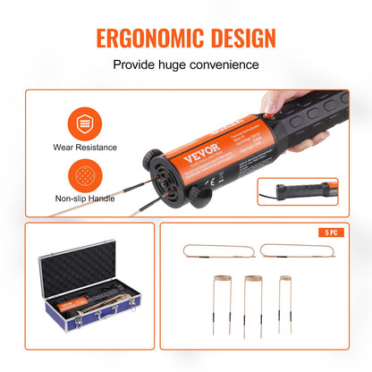 Magnetisk induktionsvärmare, 1000w 220V bärbar handhållen induktionsvärmare med 10 st spolar, flamlös induktionsvärmare bultborttagare med LED-ljus, lämplig för borttagning av rostiga bultar och muttrar