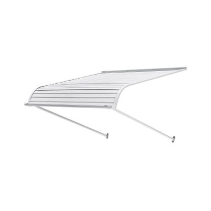 Aluminiummarkis 40 x 42 tum, hållbar fönstermarkis, dörrtak, lätt och stabil aluminiummarkis, regn, snö, solljusskydd för dörr, entréfönster, uteplats, veranda