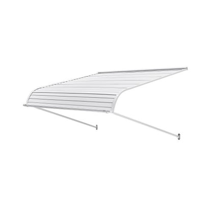 Aluminiummarkis 48 x 42 tum, hållbar fönstermarkis, dörrtak, lätt och stabil aluminiummarkis för utomhusbruk, regn, snö, solljus, skydd för dörr, entréfönster, uteplats, veranda