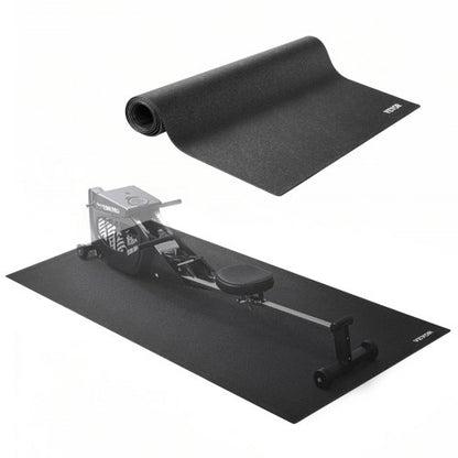 Löpbandsmatta för heltäckningsmatta, 900 x 2000 x 4 mm träningsmatta för löpband, elliptiska maskiner, roddmaskin, golvskydd i hög densitet PVC, vattentät och halkfri för hemmagym